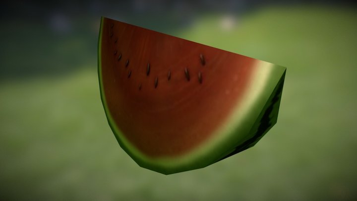 Water Melon Slice 3D Model