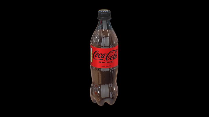 Coca-Cola ZERO - plastic bottle packaging 3D Model