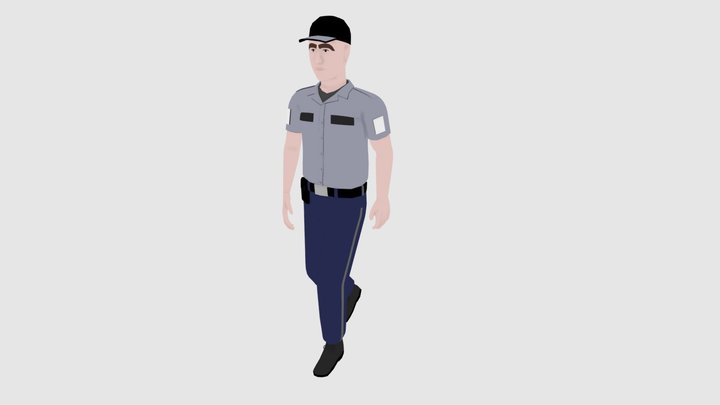 Security Guard 3D Model