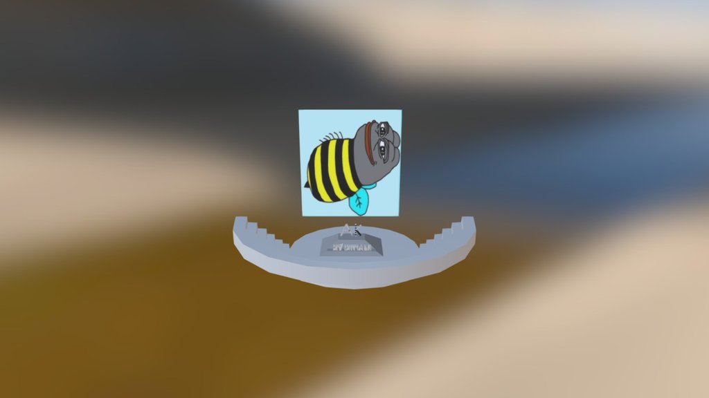 Scene with initials — Sketchfab embed 3D viewer