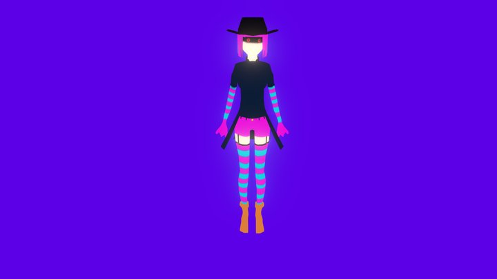 Rigged, animated Character free 3D Model