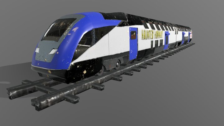 Haunted subway Train 3D Model