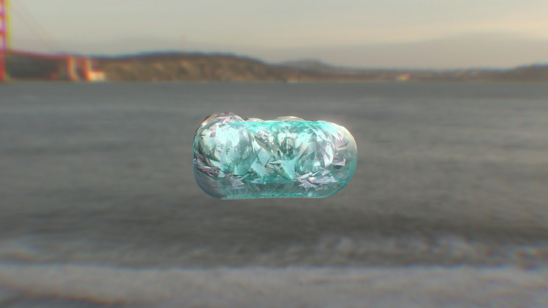 Ethereal Floating Object By The Bay