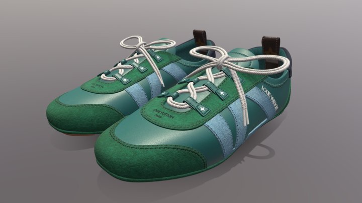 Louis Vuitton Sport Sneakers - PBR 3D Model 3D Model