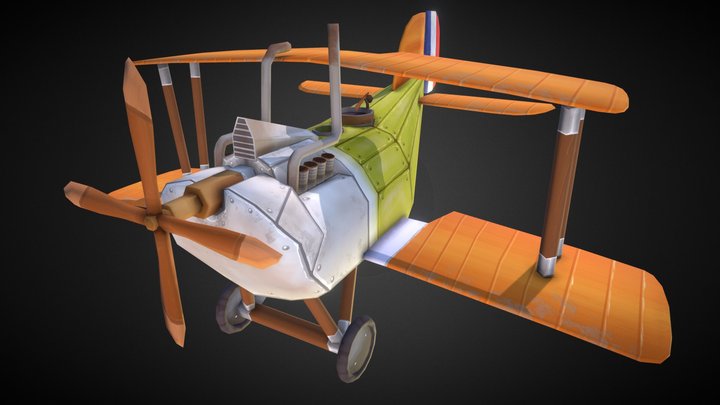 Stylised WW1 Airplane - 3D Model