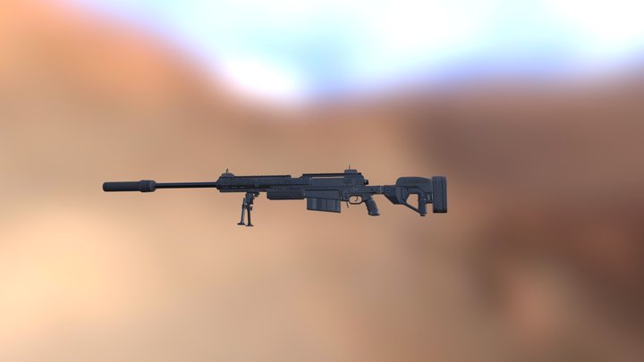 Sniper Rifle AX-50 3D Model