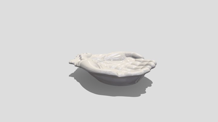 Vintage Porcelain Hand Tray 3D Model