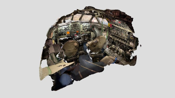 Cockpit of De Havilland DH-106 Comet 4C (1959) 3D Model