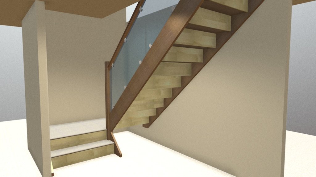 Oak and Glass Stair