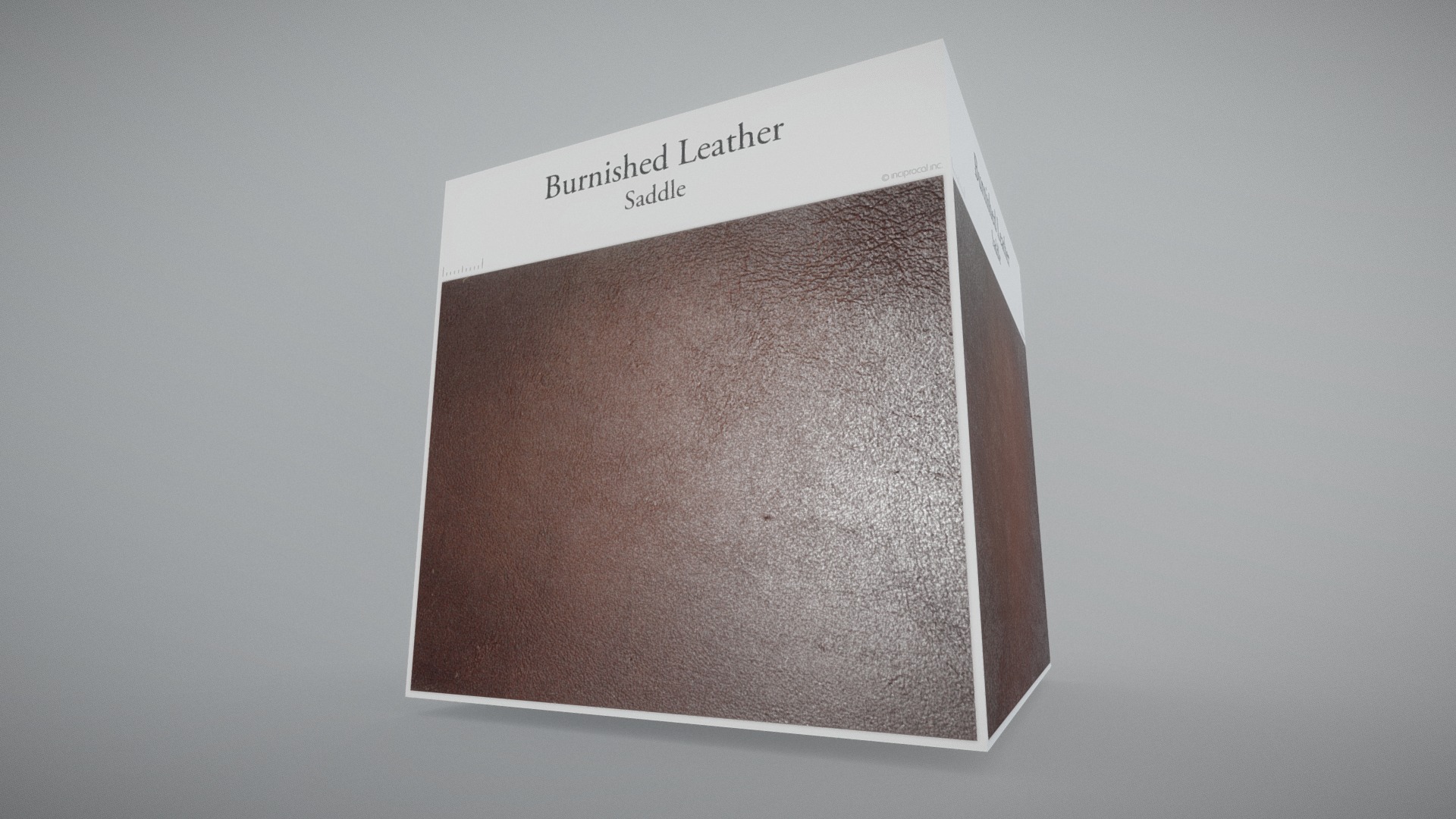 3D model Burnished Leather (Saddle) - This is a 3D model of the Burnished Leather (Saddle). The 3D model is about a book on a table.