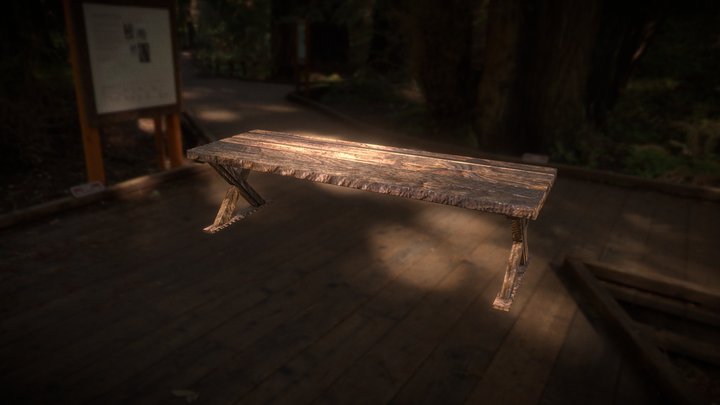 Simple Wooden Bench – Free 3D Model STL