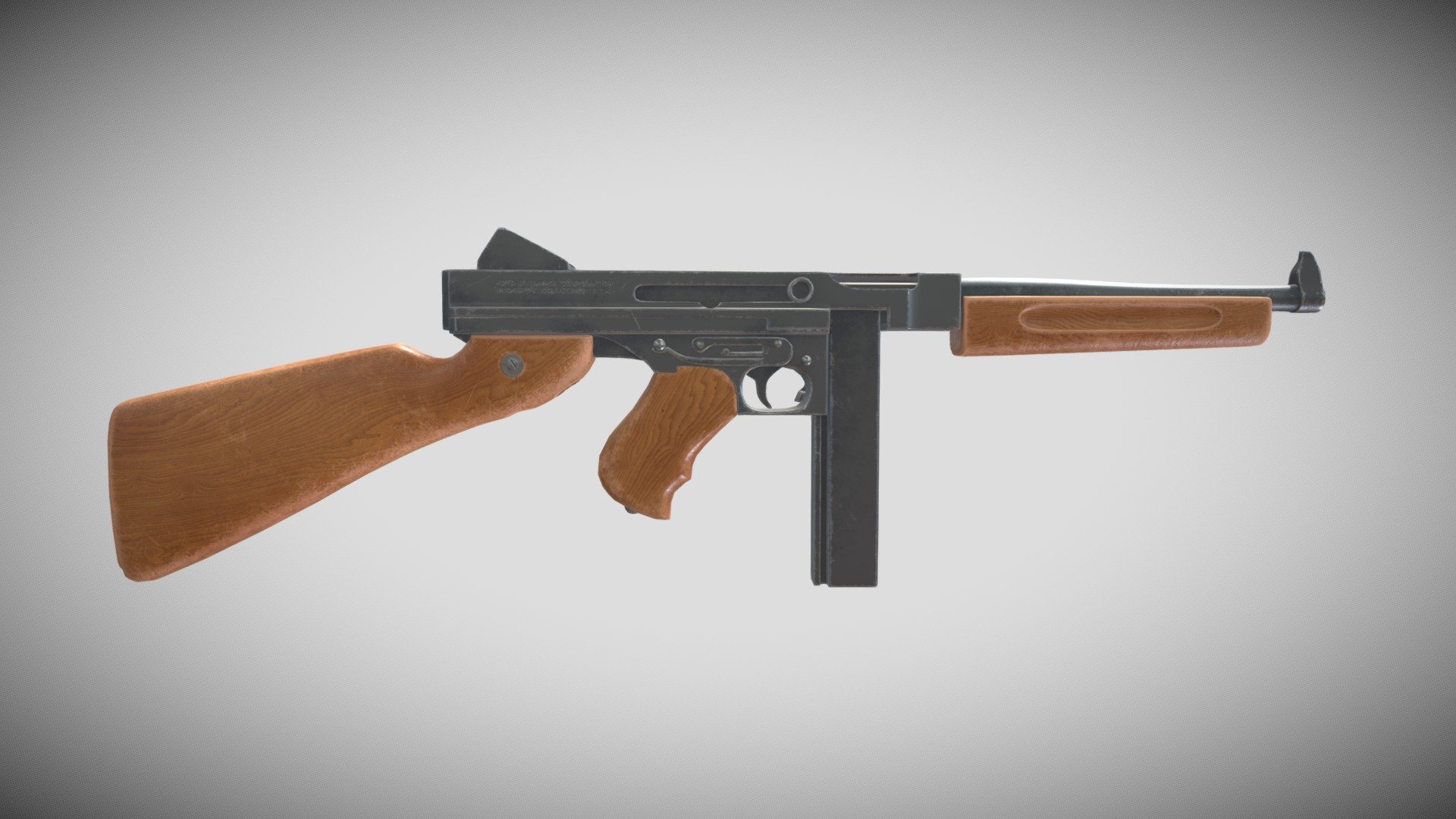 Thompson Submachine Gun - 3D model by FeyOfFables [a95954b] - Sketchfab