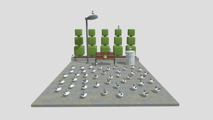 1131448052_呂悅萱_鴿子大軍 3D Model