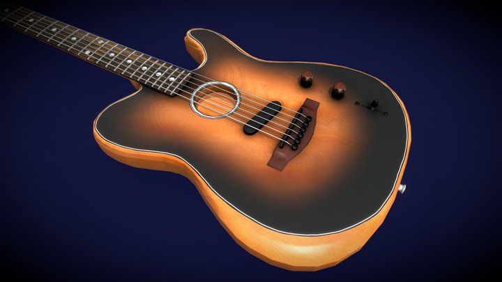 Guitar Acoustasonic 3D Model