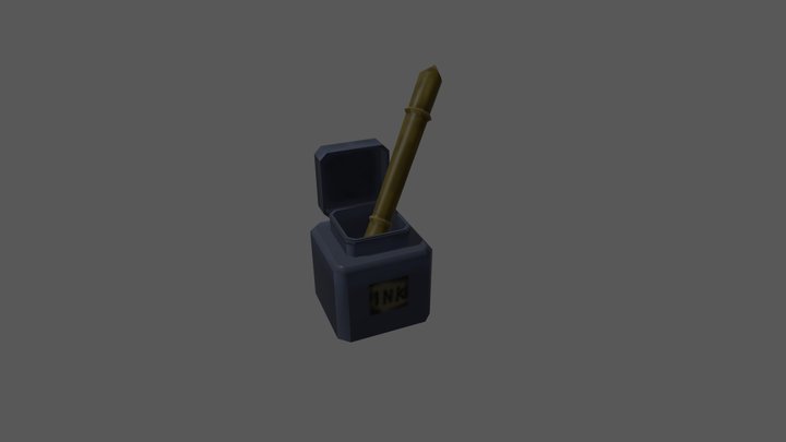 Ink Pot 3D Model
