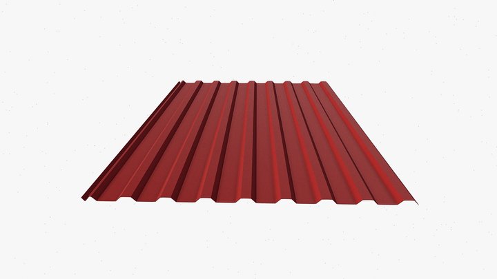 Профнастил МП 20 с капиллярной канавкой 3D Model