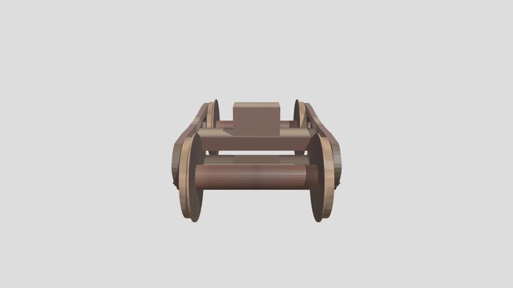 Subway train wheels 3D Model