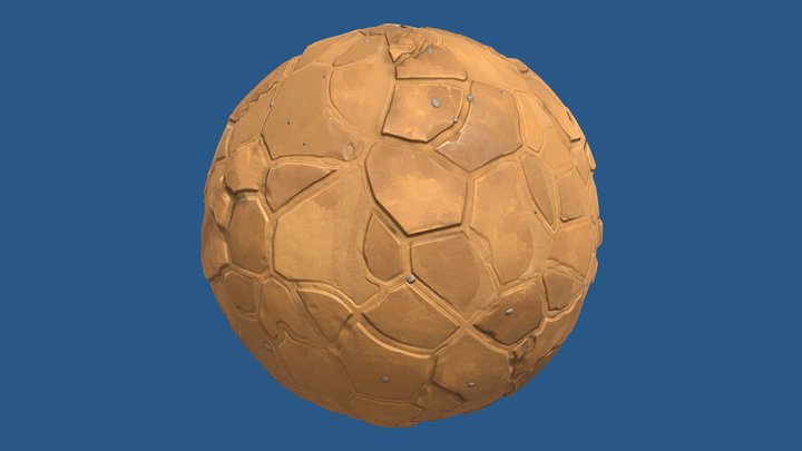 Stylized Desert Tiles Material 05 3D Model
