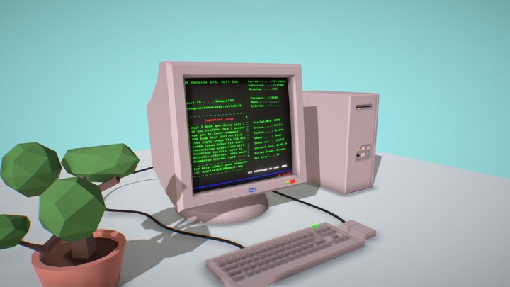 Computer from 2000's 3D Model