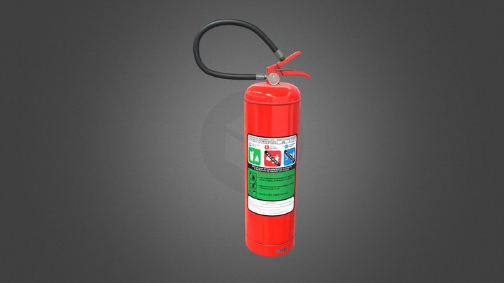 Fire Extinguisher (Portuguese BR Label) 3D Model