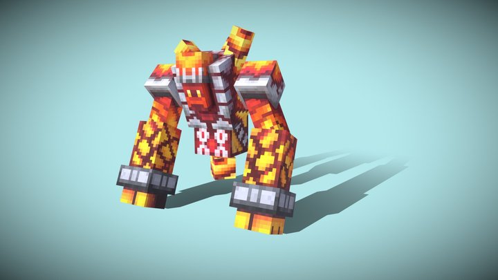Fire Golem 3D Model