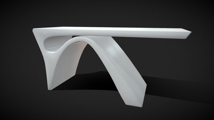 Modern Office Desk 3D Model