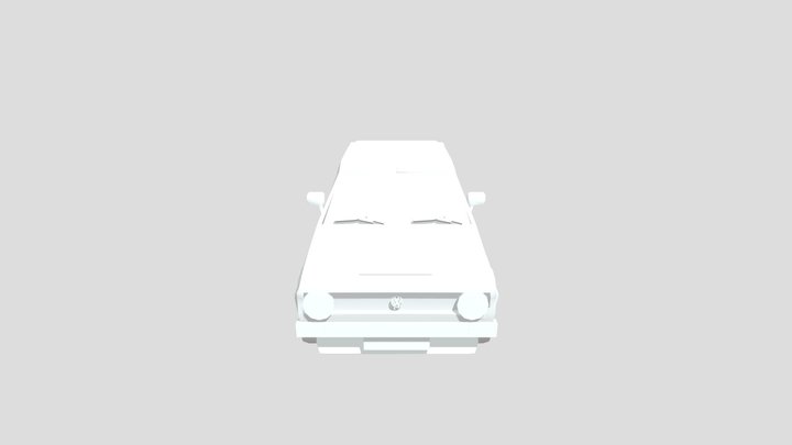 Volkswagen Golf GTI 80s (Low poly) 3D Model