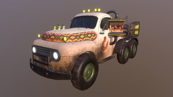 1955 Sci-Fi | Africa Tow Truck 3D Model