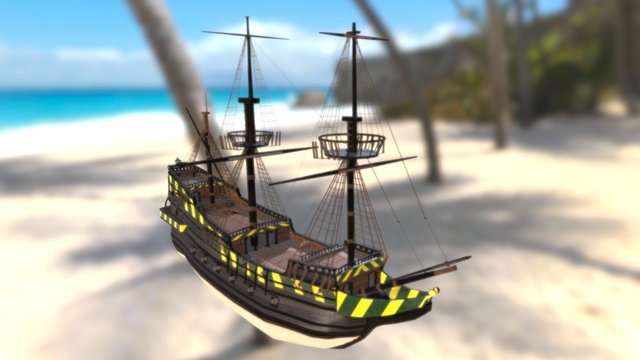 WIP Fluyt Ship 3D Model