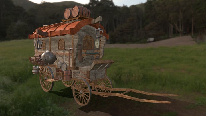 Old Cart 3D Model