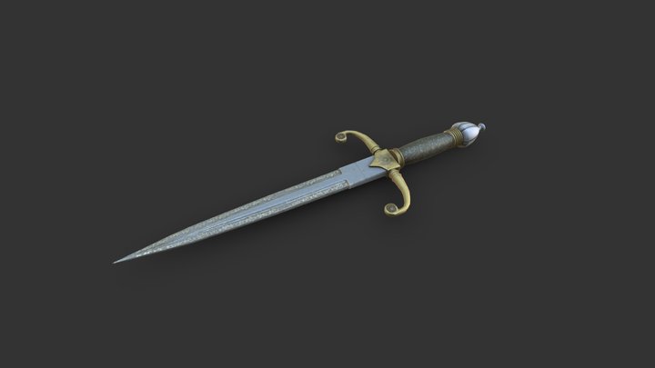 Ornate Dagger 3D Model