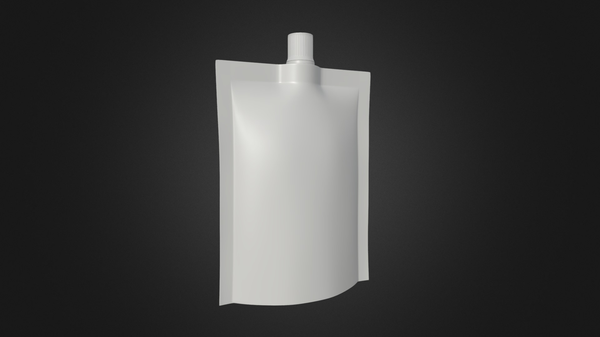 3D model pouch bag 12 - This is a 3D model of the pouch bag 12. The 3D model is about a white bottle with a white cap.