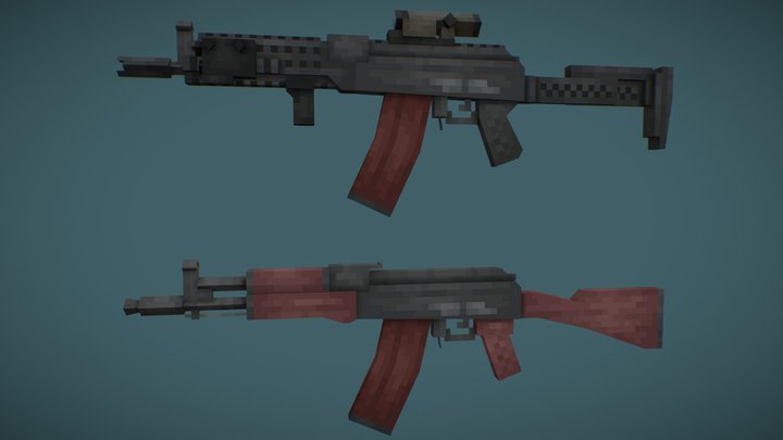 AK-105 (remake) | LowPoly 3D Model