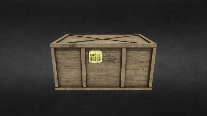 Wood Box 3D Model