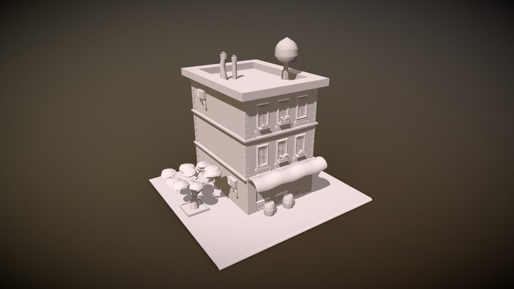 Apartament Building 3D Model