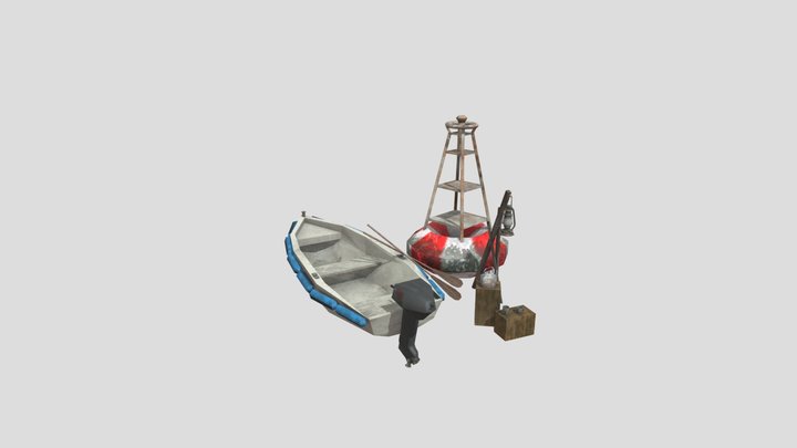 DAE 5 finished props - by the ocean 3D Model
