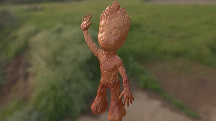 baby groot standing 3D Model