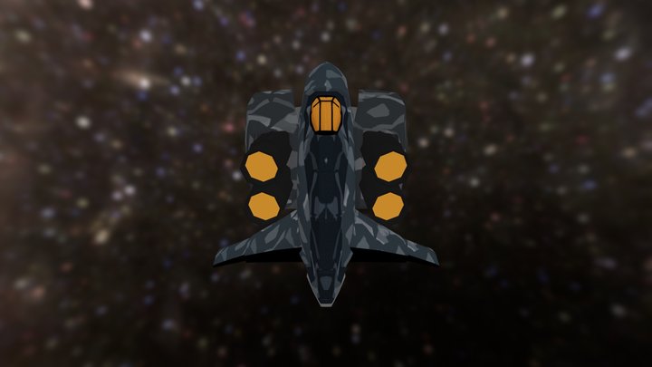 Stinger Droship final textured 3D Model