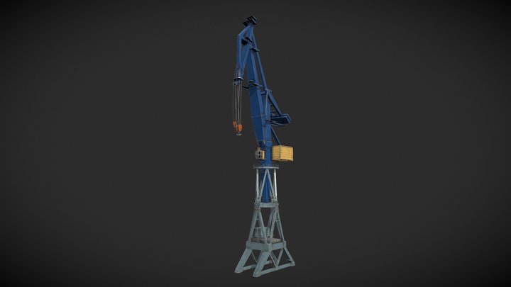 Shipyard Crane 3D Model