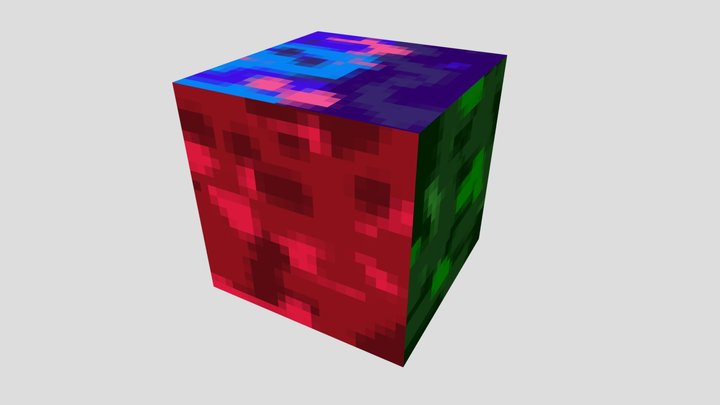 Colorful Voxel Cube 3D Model