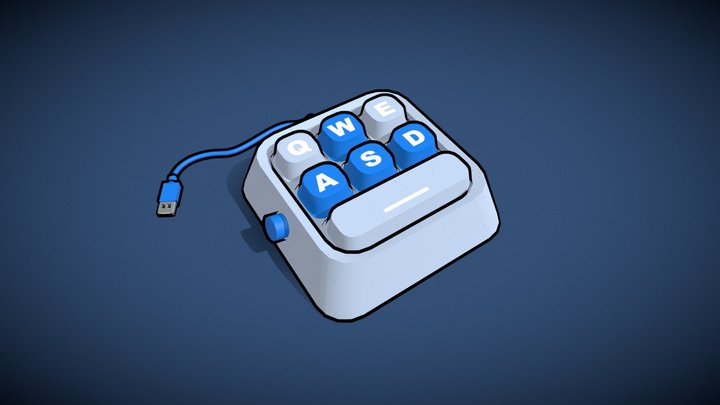 Stylized Keyboard 3D Model