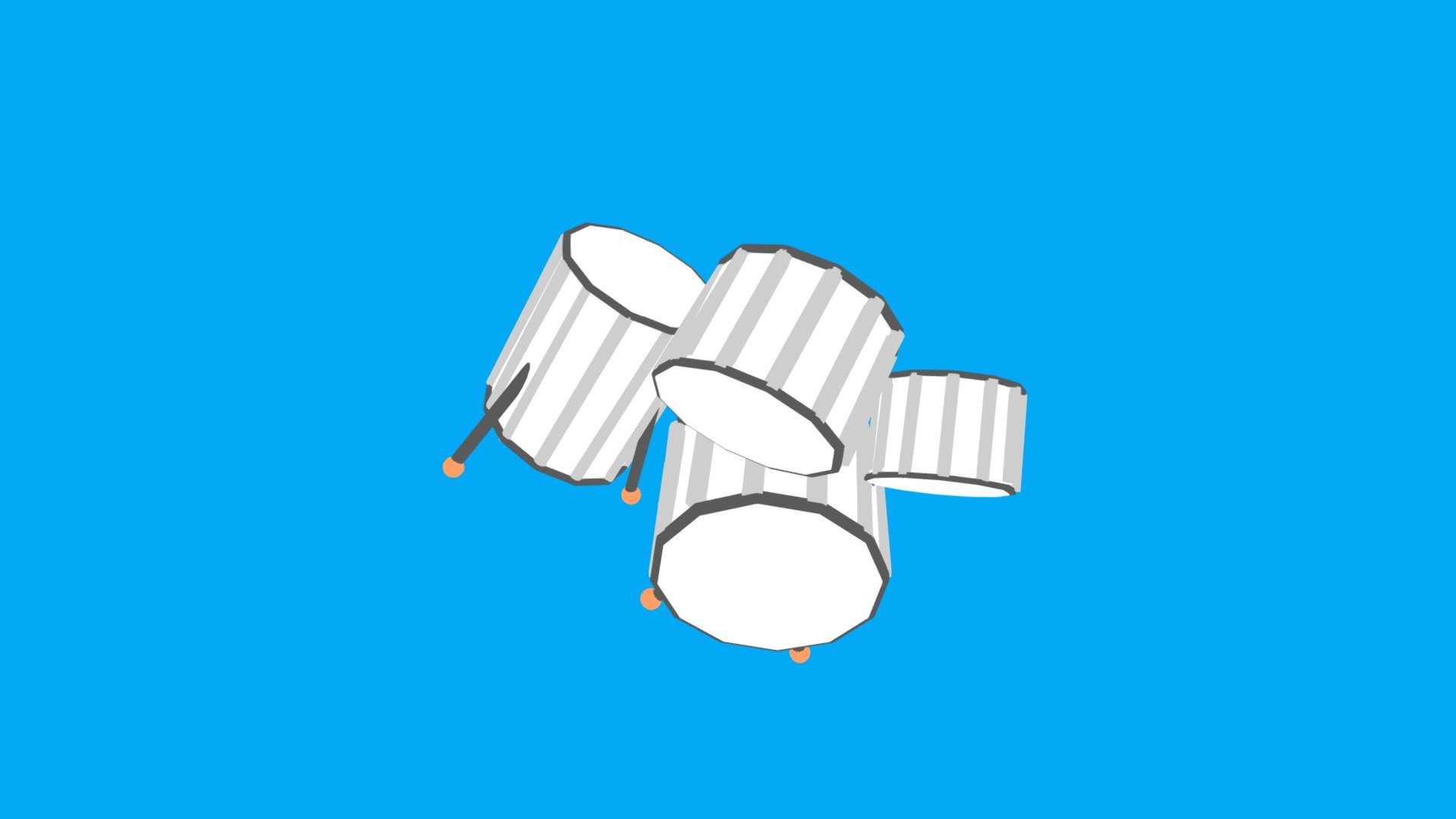 Drum set — Sketchfab embed 3D viewer