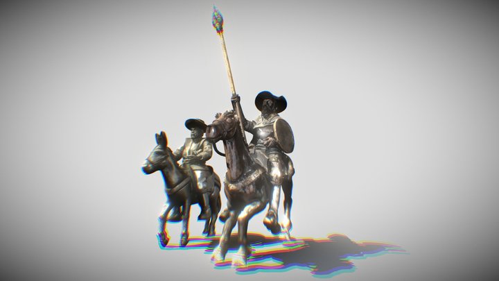 Statue Don Quijote & Sancho Panza - EO1 3D Model