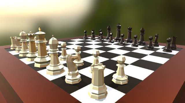 Chess Board 3D Model