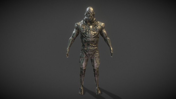 Cyber Zombie - Super lowpoly, Miximo Rigged 3D Model