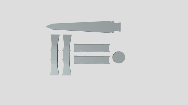 Macbeth Prop Knife Parts 3D Model
