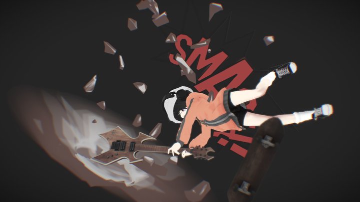 Cute Destroyer 3D Model