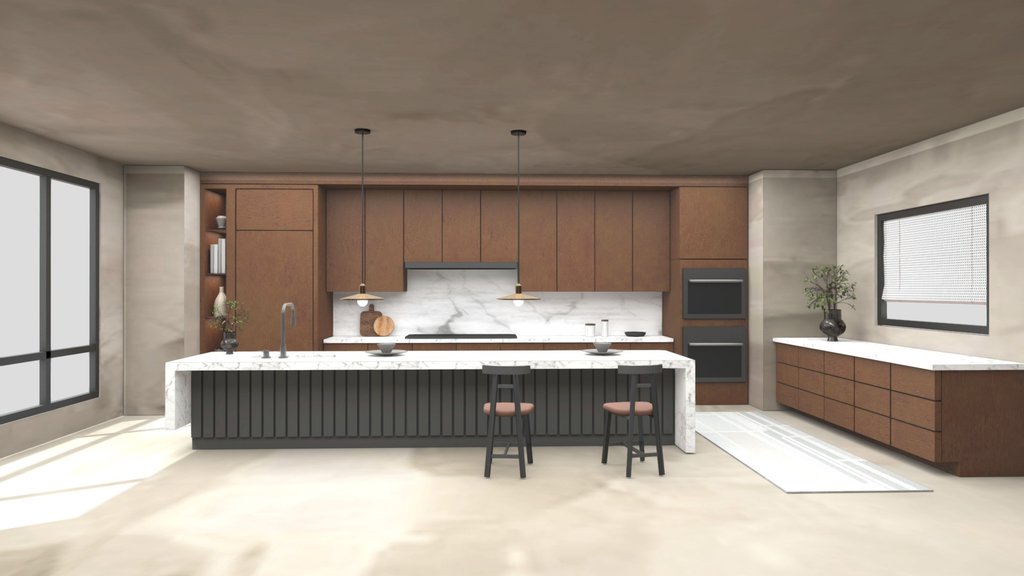 modern scandinavian kitchen island