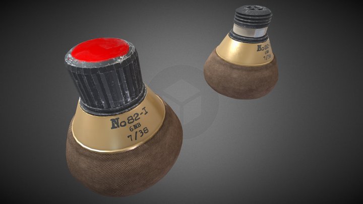 WW2 No. 82 Gammonbomb - Impact Grenade 3D Model