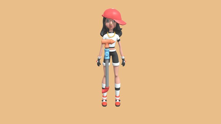 Gangsta Girl 3D Model